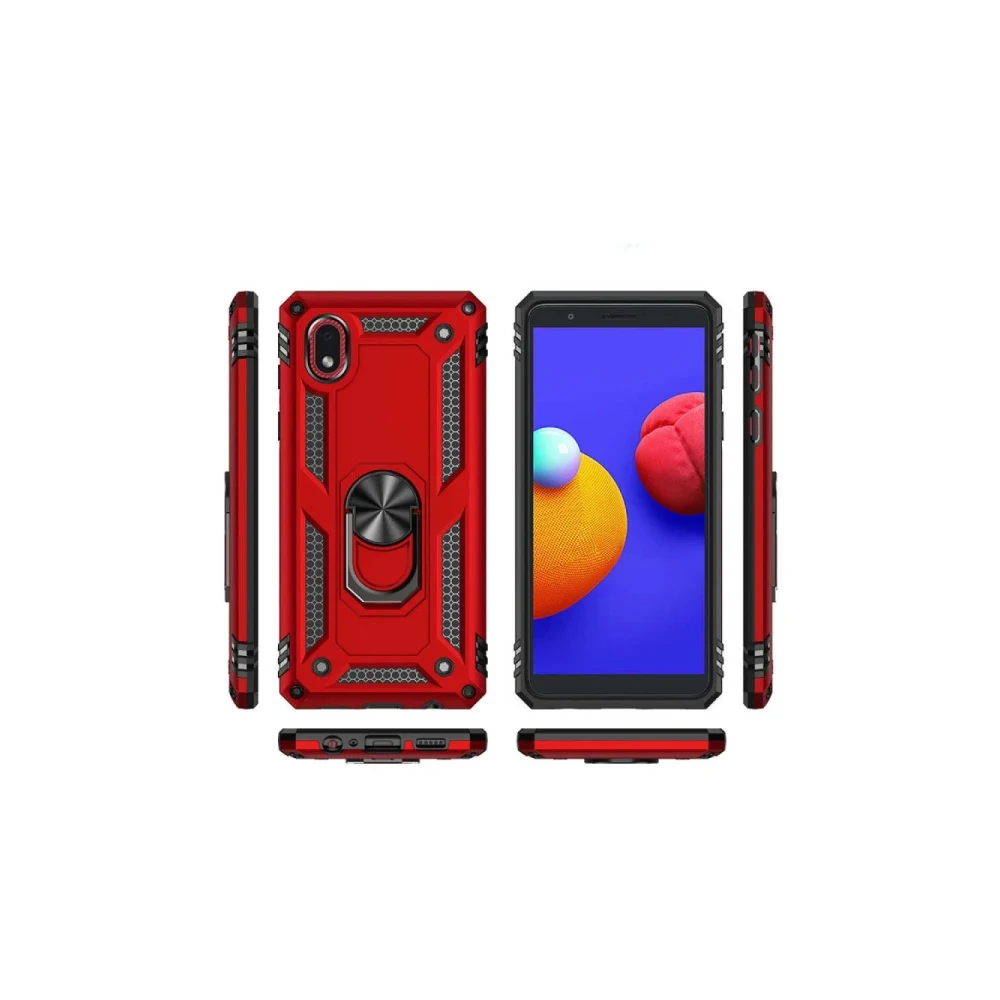 Samsung Galaxy A01 Core Kılıf Sofya Yüzüklü Silikon Kapak - Lacivert